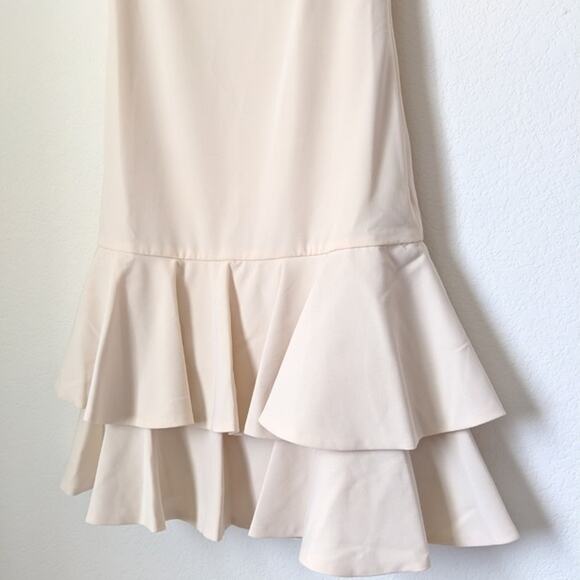 ST. Olcay Gulsen (ST. Studio) Drop Waist Ruffle Skirt Low V-Back Dress Size 36 4 - Picture 8 of 8